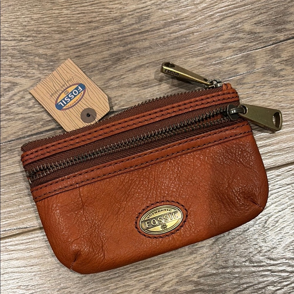 Fossil Men's Brown Leather Coin Pouch